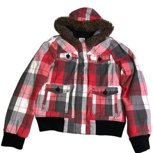 Roxy Red Plaid Warm Jacket-Sz M (Juniors)